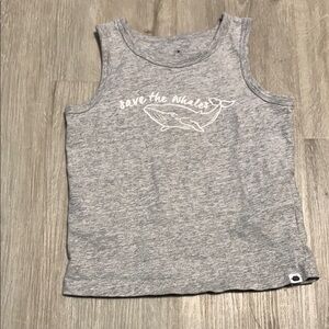 Gray Tank Top with Whale Graphic